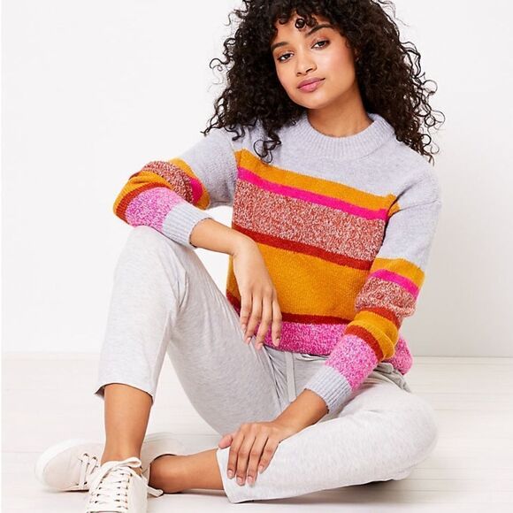 Lou & Grey Striped Sweater size Small - Picture 1 of 8